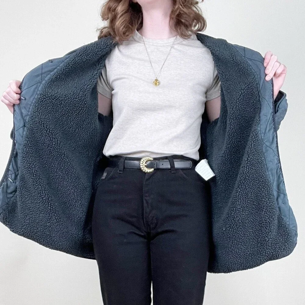 Free People Reversible Ivy Jacket Coat Shearling Oversized Slouchy Fall Winter - Picture 11 of 16